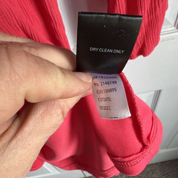 Torrid Women Midi Dress 3 Pink Crochet Bell Sleeve High Low Boho Comfy Casual - Picture 5 of 7